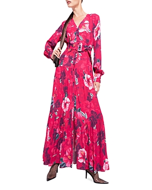 Pinko Floral-print Maxi Dress In Yn3