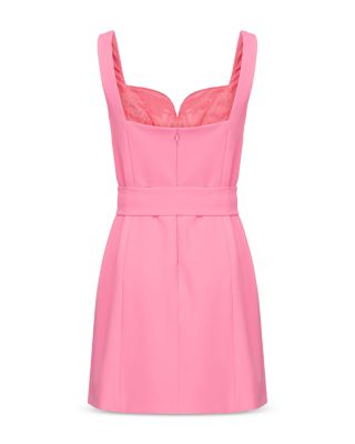 パーティードレス PINKO 104688A2E9 Dresses Pink PINKO Crepe Belted Mini Dress | Bloomingdale's