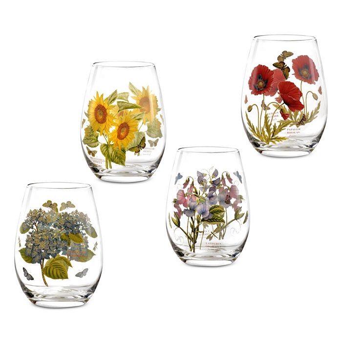Portmeirion Botanic Garden Stemless Wine Glasses, Set of 4 Bloomingdale's