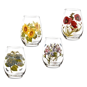 Portmeirion Botanic Garden Stemless Wine Glasses, Set of 4