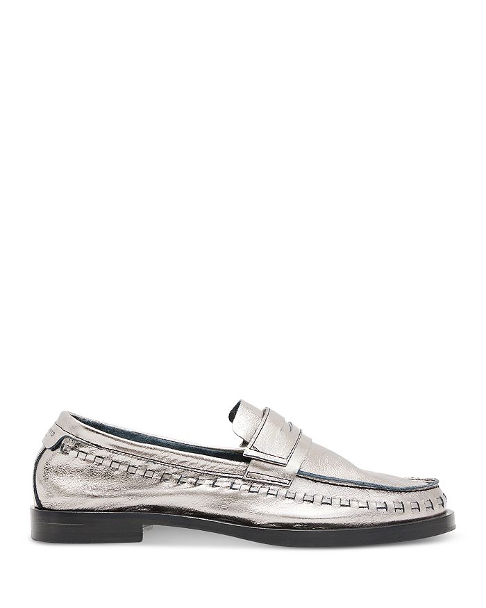 ALLSAINTS WOMEN'S SOFIE STITCHED SLIP ON PENNY LOAFER FLATS