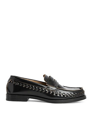 ALLSAINTS WOMEN'S SOFIE STITCHED SLIP ON PENNY LOAFER FLATS