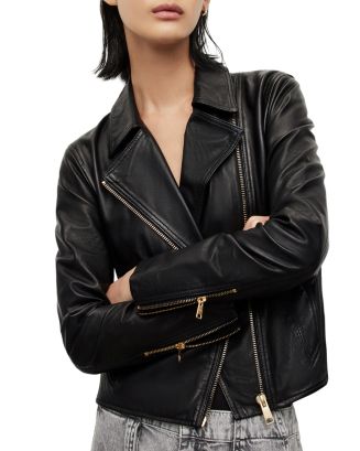 ALLSAINTS Vela Leather Biker Jacket | Bloomingdale's