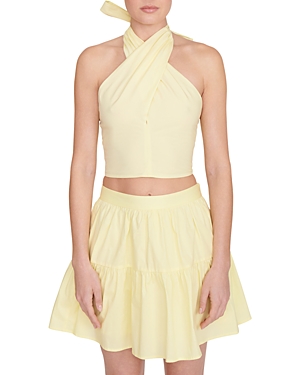 Staud Kai Smocked Halter Top In Sunray