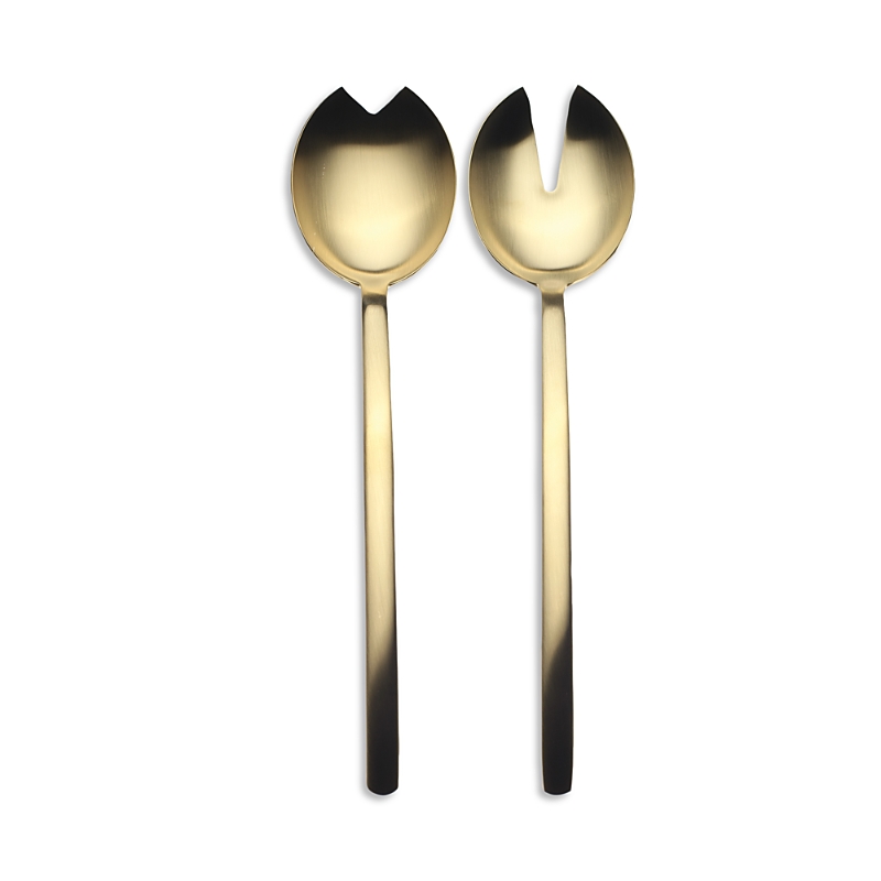 Mepra Due 2 Piece Salad Serving Set In Gold