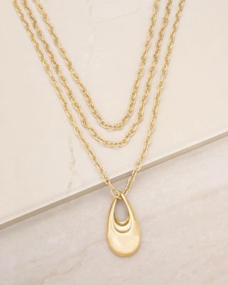 Infinity Layered Pendant Necklace, 15"-22"