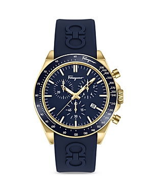 FERRAGAMO URBAN GOLD ION PLATED STAINLESS STEEL CHRONOGRAPH WATCH, 43MM