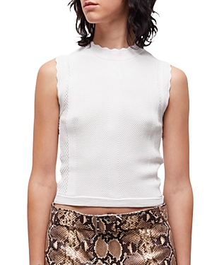 THE KOOPLES ROMANTIC MIXED KNIT CROP TOP