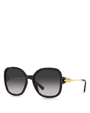 Tiffany & Co Square Sunglasses, 57mm In Black/gray Gradient