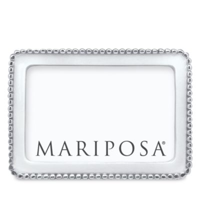 Mariposa - Beaded White 4x6 Picture Frame
