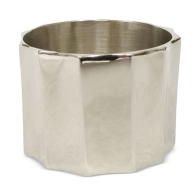 Metal Tube Paneled Napkin Ring - Exclusive