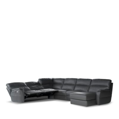 Grazia 6-Piece Power Reclining Leather Sectional