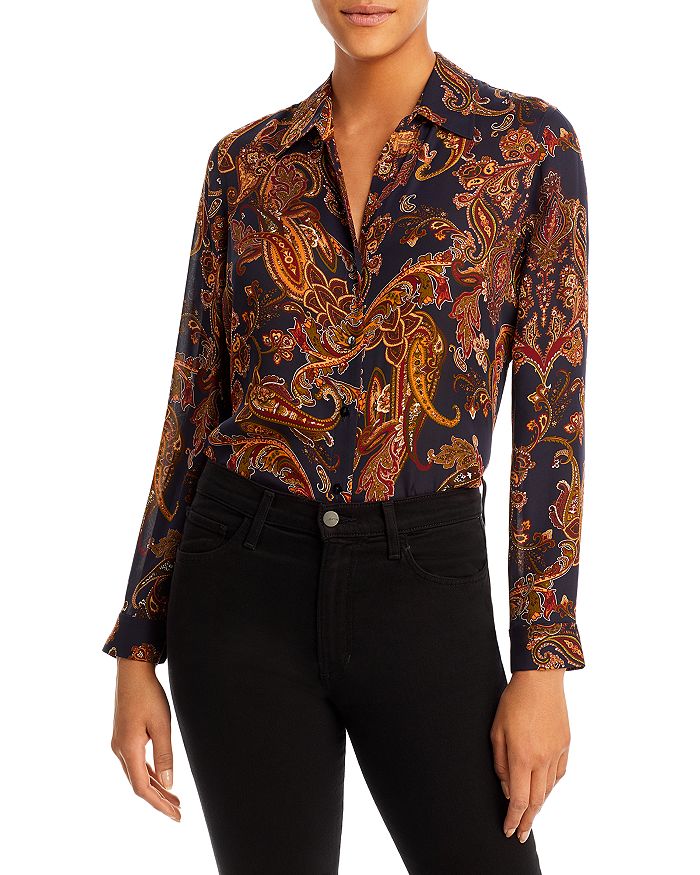 L'AGENCE - Women - Icy Lilac Nina Blouse Linked Geo