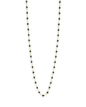 Gigi Clozeau 18k Yellow Gold Sautoir Beaded Necklace, 34 In Black/gold
