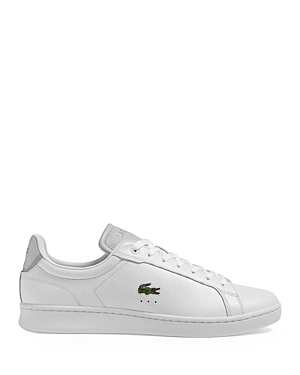 Shop Lacoste Men's Carnaby Pro Lace Up Sneakers In White