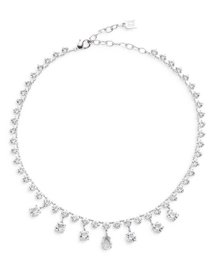 Dannijo Diaz Crystal Dangle Choker Necklace 13 16