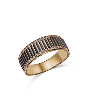 Bloomingdale's Men's Diamond Ring In 14k Yellow Gold, 0.50 Ct. T.w. - 100% Exclusive In Black/gold