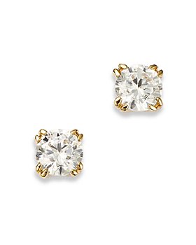 Colorless Certified Round Diamond Stud Earring in 18K White Gold, 0.30-2.0  ct. t.w. - 100% Exclusive