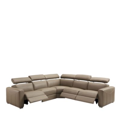 Gemma 5-Piece Power Reclining Leather Sectional