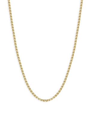 ZOË CHICCO 14K YELLOW GOLD SMALL BOX LINK CHAIN NECKLACE, 16-18