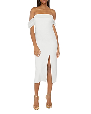 Shop Likely Paz Off The Shoulder Midi Dress In White