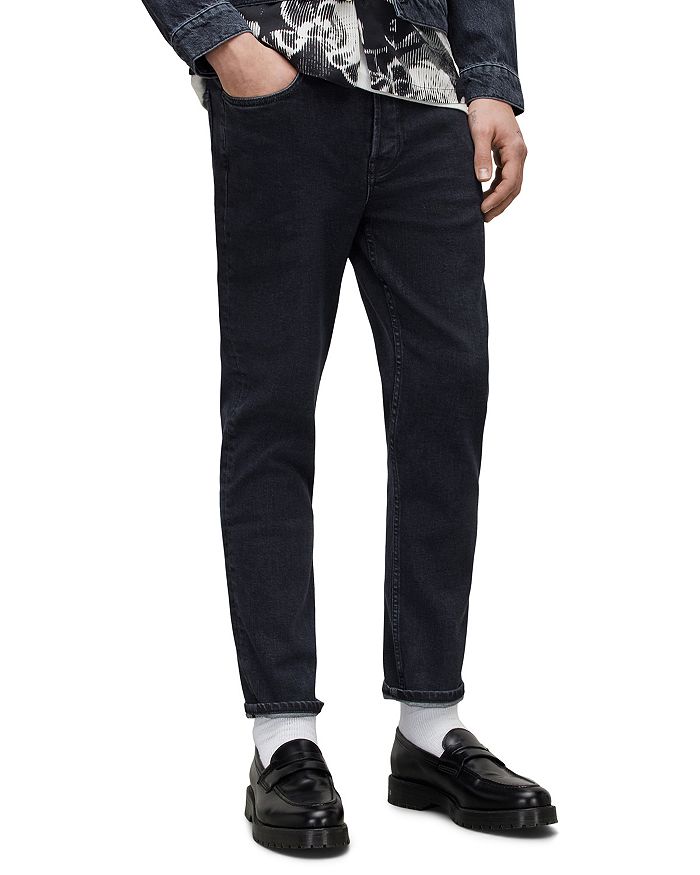 ALLSAINTS Dean Slim Fit Jeans in Washed Black | Bloomingdale's