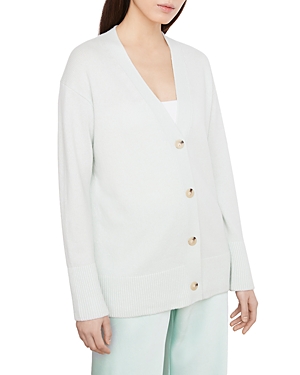 Vince V-neck Wool And Cashmere Cardigan In Celery