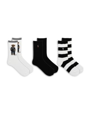 Cali Modern Bear Crew Socks, Pack of 3