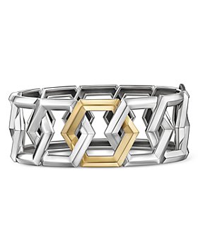 David Yurman - Carlyle Bracelet in Sterling Silver with 18K Yellow Gold