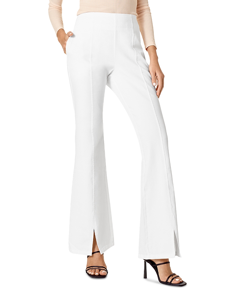 Hue High-rise Chambray Flare Leggings In White