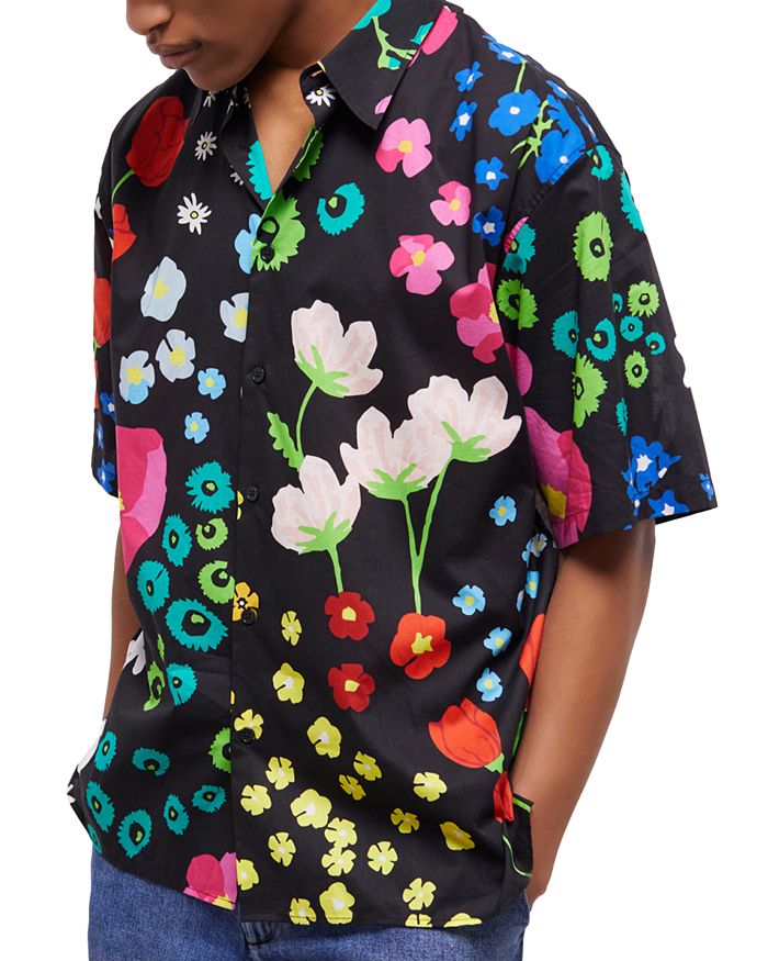 The Kooples - Joyful Flowers Cotton Floral Print Loose Fit Button Down Shirt