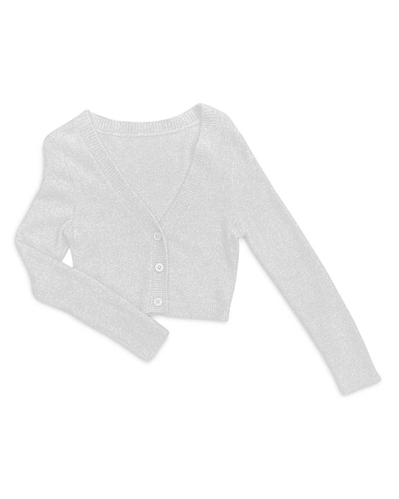 Katiejnyc Girls' Mara Featherweight Cardigan - Big Kid In White