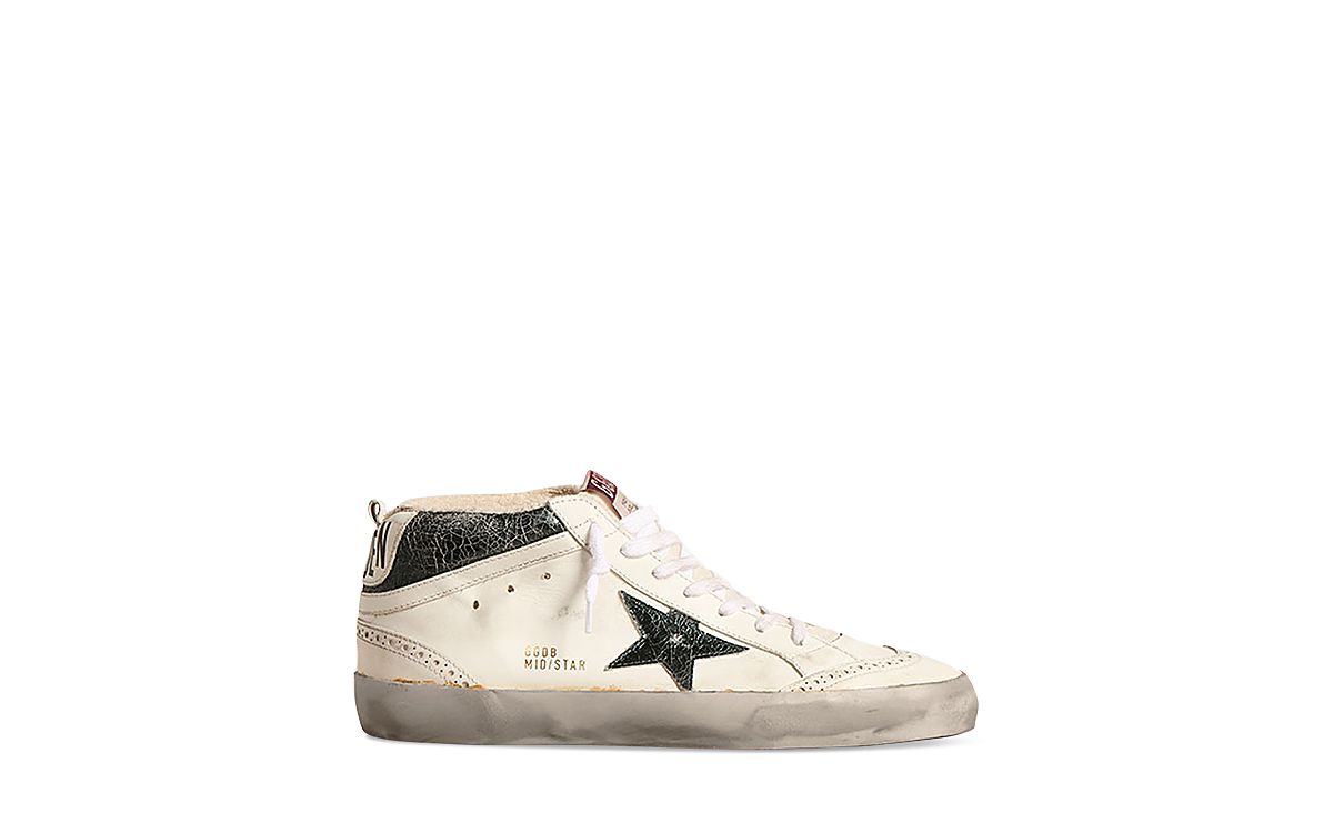 Golden Goose Men's Mid Star Lace Up Wingtip Sneakers