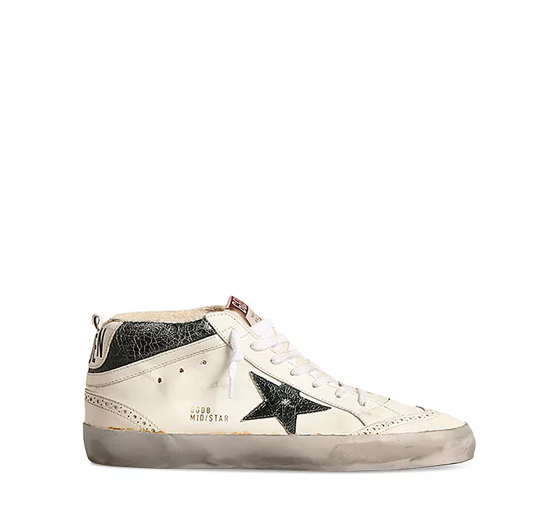 Golden Goose Men's Mid Star Lace Up Wingtip Sneakers