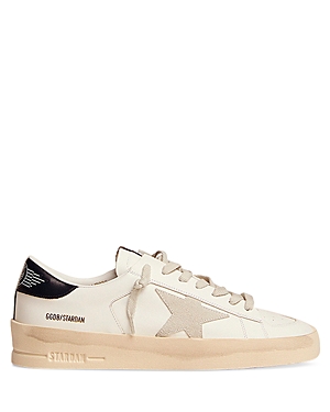Shop Golden Goose Men's Stardan Lace Up Sneakers In White/ice