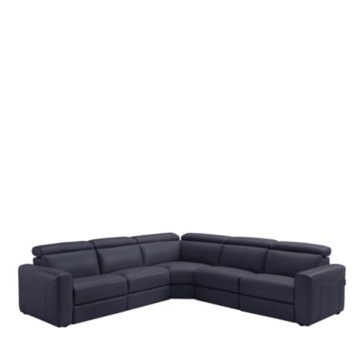 Gemma 5-Piece Power Reclining Leather Sectional