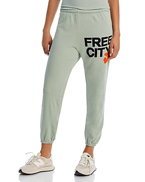 Free City Cotton Logo Sweatpants In Storm