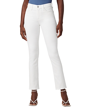 Hudson Nico Mid Rise Straight Ankle Jeans in White