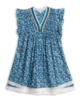 Poupette St. Barth Girls' Sasha Floral Print V Neck Mini Dress - Little  Kid, Big Kid | Bloomingdale's Kids