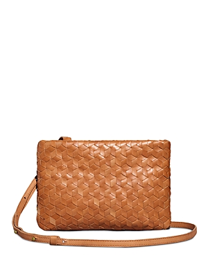 Madewell Puffy Woven Crossbody Bag In Desert Camel