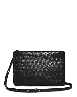 Madewell Puffy Woven Crossbody Bag In True Black