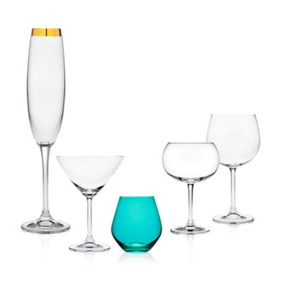 Meridian Teal Stemless Glasses, Set of 4