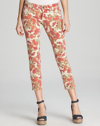 PAIGE - Skyline Ankle Peg Jeans in Floral Print