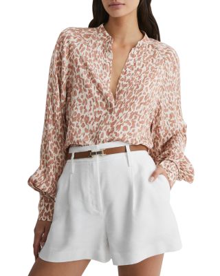 REISS - Calla Animal Print Blouse