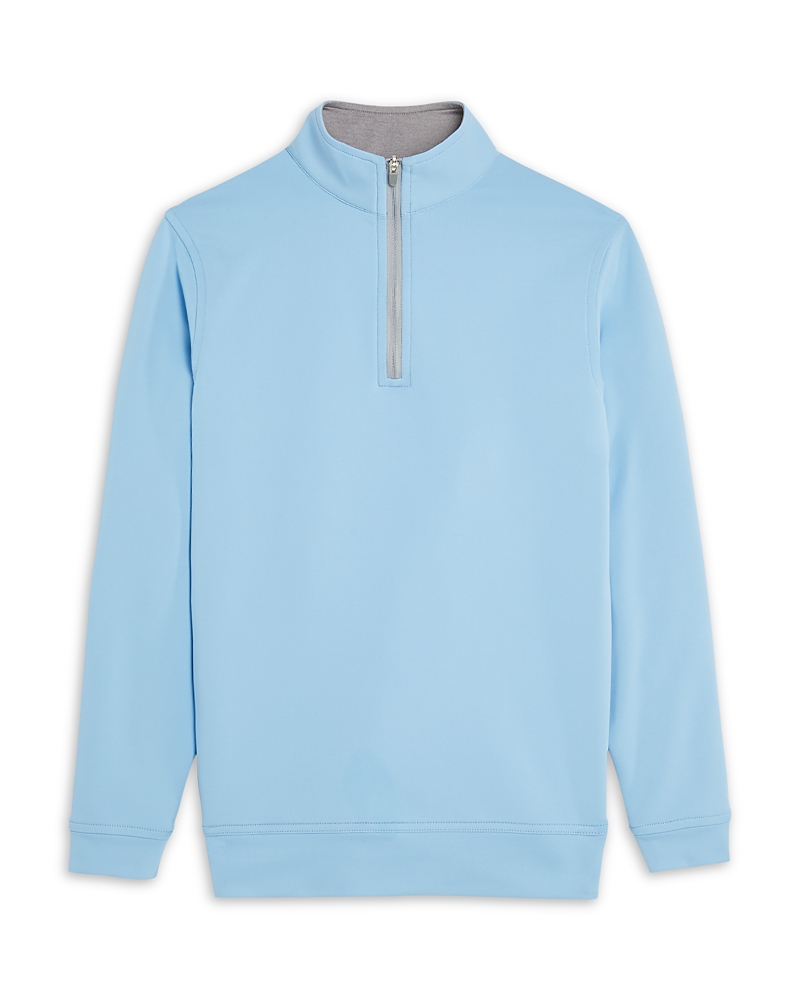 Peter Millar Boys' Skull In One Performance Quarter Zip Pullover - Big Kid In Cottage Blue