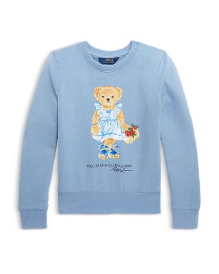 Polo Ralph Lauren Big Girls 7-16 Long Sleeve Polo Bear Fleece Sweatshirt