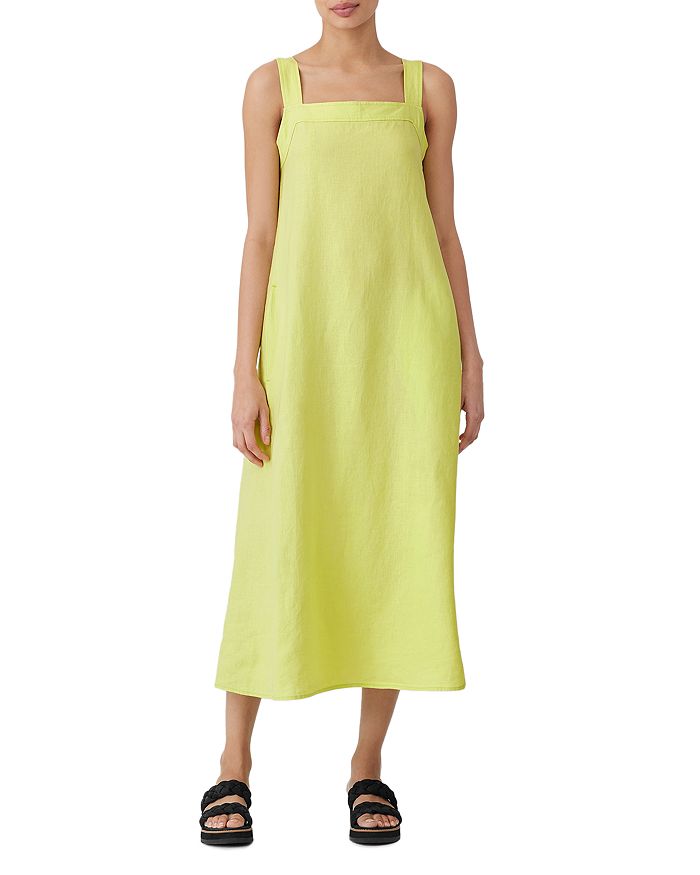 Eileen Fisher Organic Linen Sleeveless Midi Dress | Bloomingdale's
