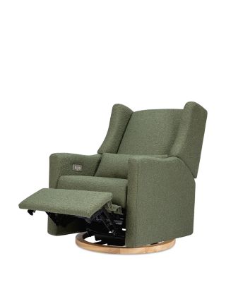 Kiwi Boucl&eacute; Electronic Recliner & Swivel Glider with USB Port