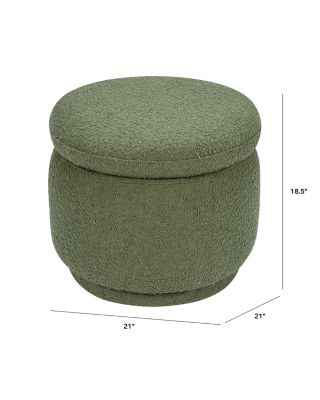 Enoki Boucl&eacute; Storage Ottoman