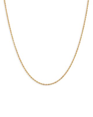 Bloomingdale's Fine Collection - Glitter Rope Link Chain Necklace in 14K Yellow Gold, 18"